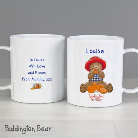 Personalised Paddington Bear For Baby Plastic Mug Extra Image 1